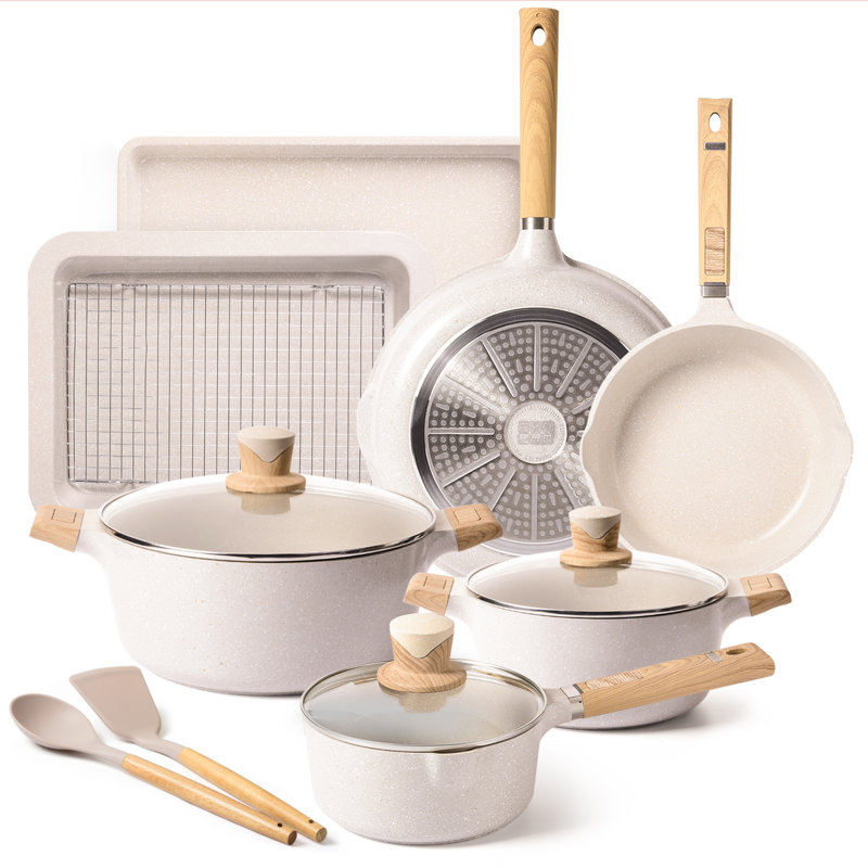 Caannasweis 13 Pieces Nonstick Cookware Sets with Bakeware Sets